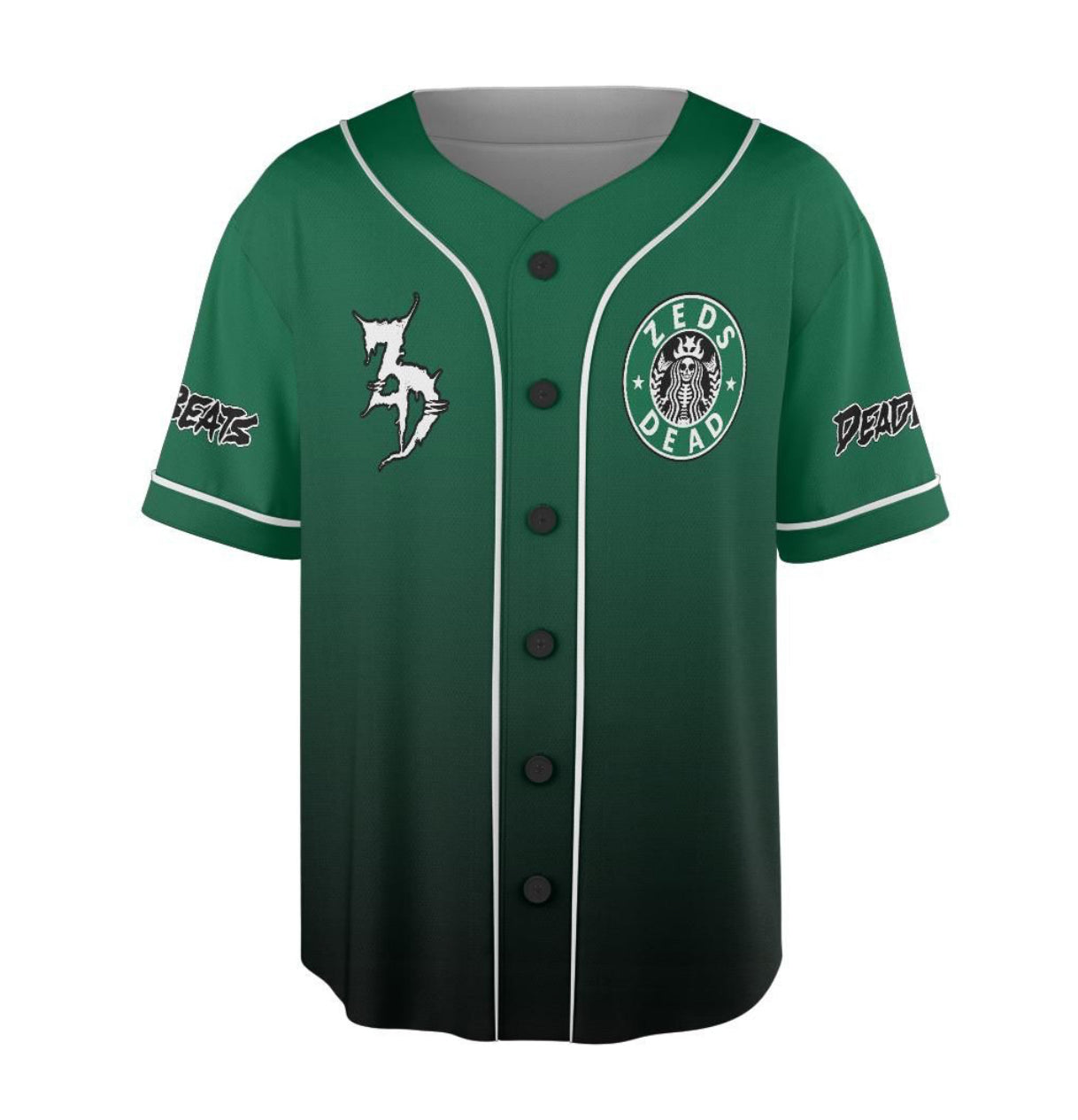 Zeds Dead Deadbeats Jersey (green/black ombré)