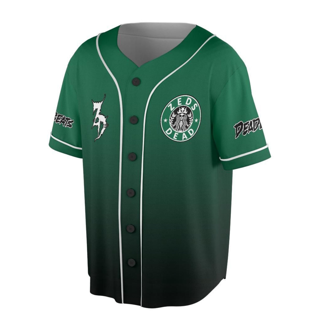 Zeds Dead Deadbeats Jersey (green/black ombré)