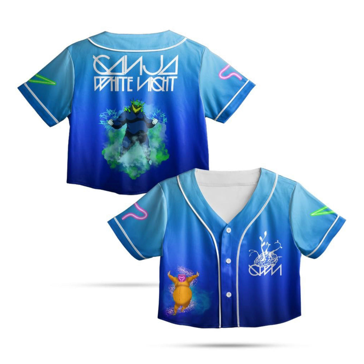 Ganja White Night Crop Jersey (Blue)