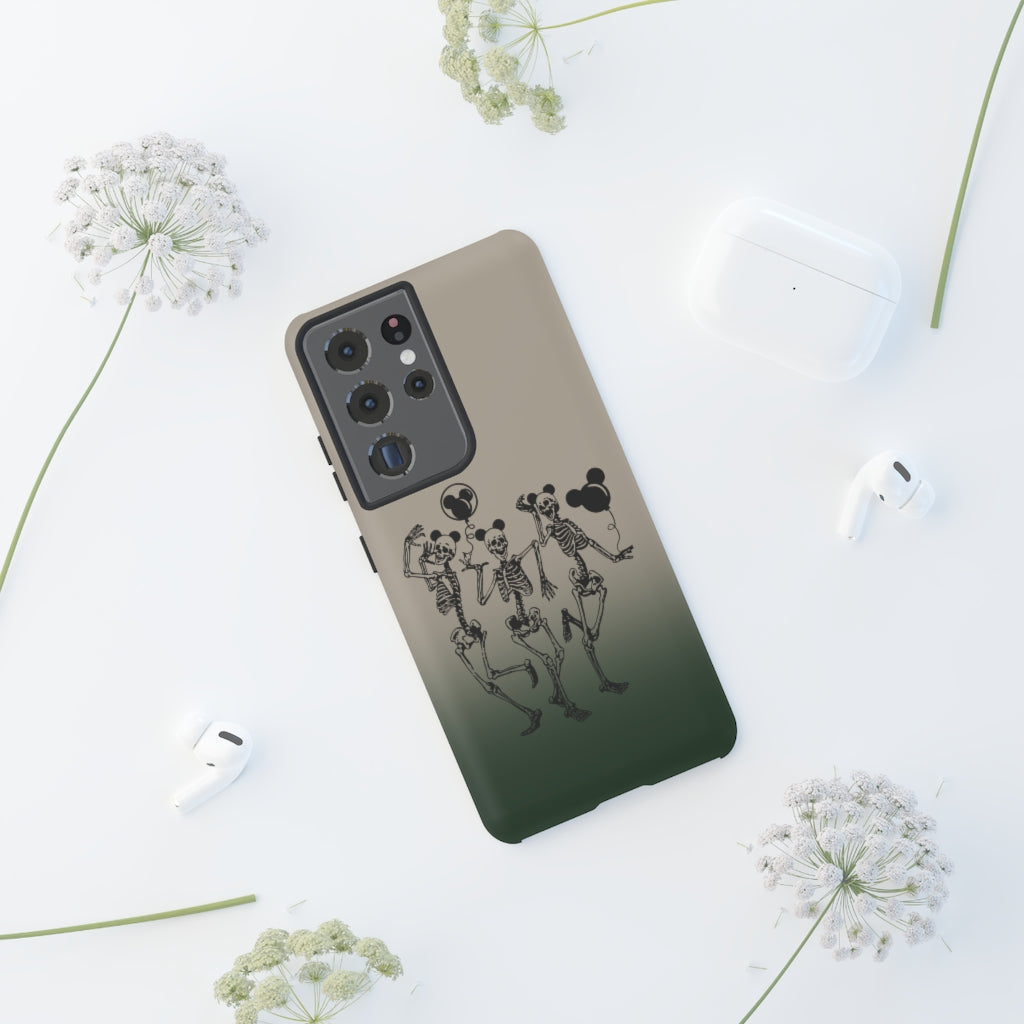 Dancing Skeletons With Ears Phone Case (Tough, Multiple Sizes)