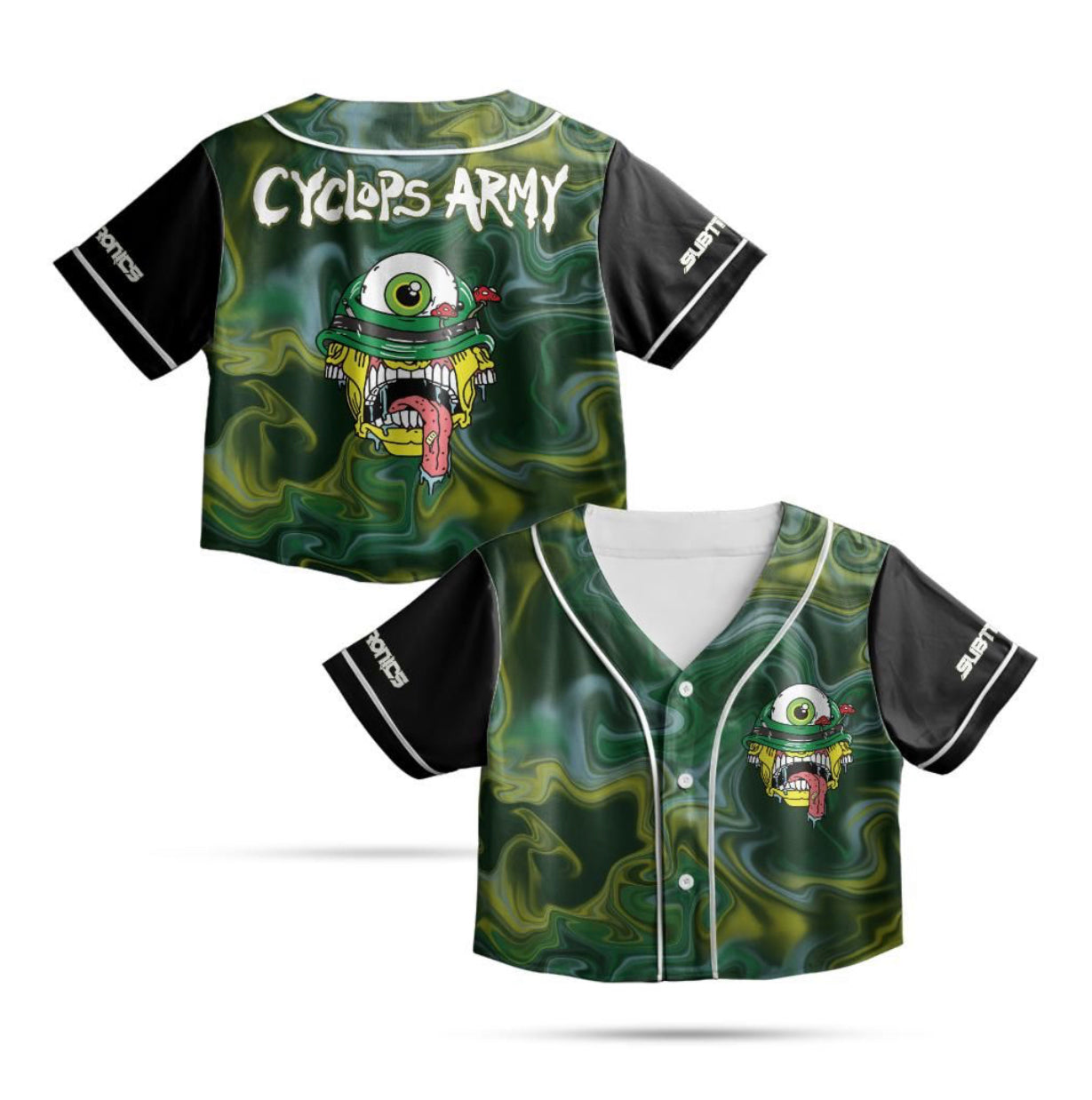 Subtronics Cyclops Army Crop Jersey (Blue/Green)