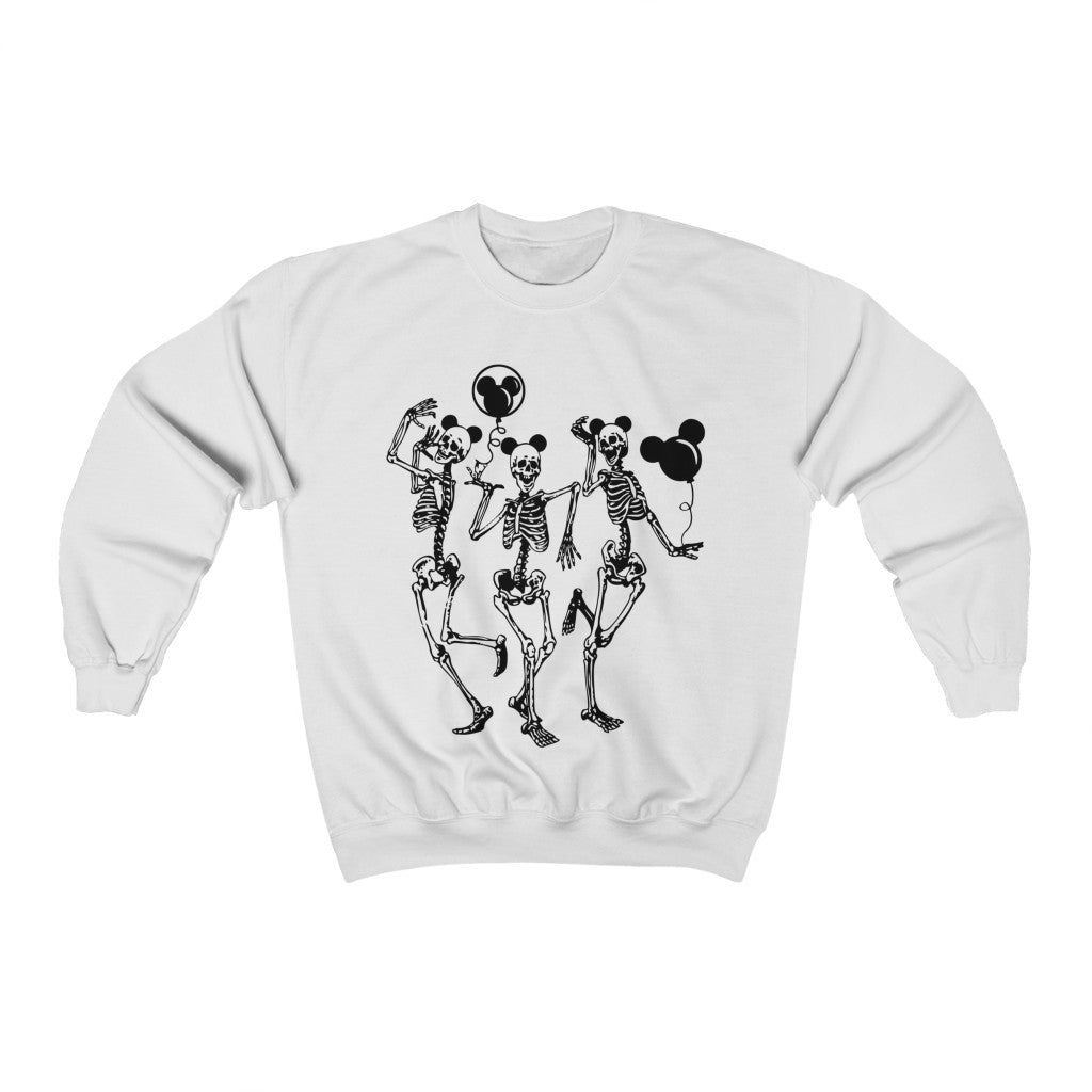 Dancing Skeletons Disney Ears Crewneck Sweatshirt (Multiple Colors)