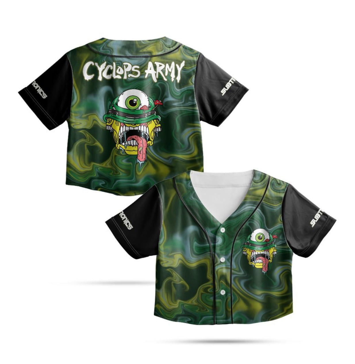 Subtronics Cyclops Army Crop Jersey (Blue/Green)