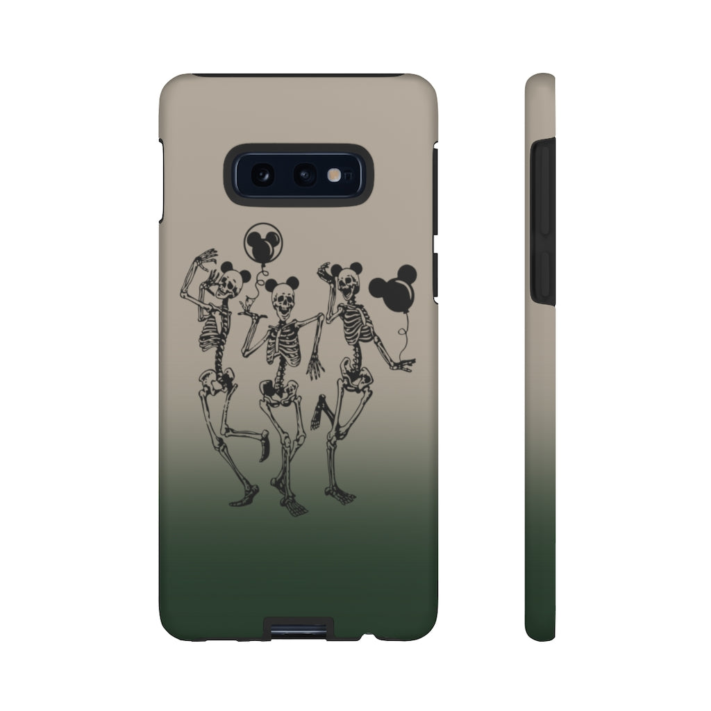Dancing Skeletons With Ears Phone Case (Tough, Multiple Sizes)