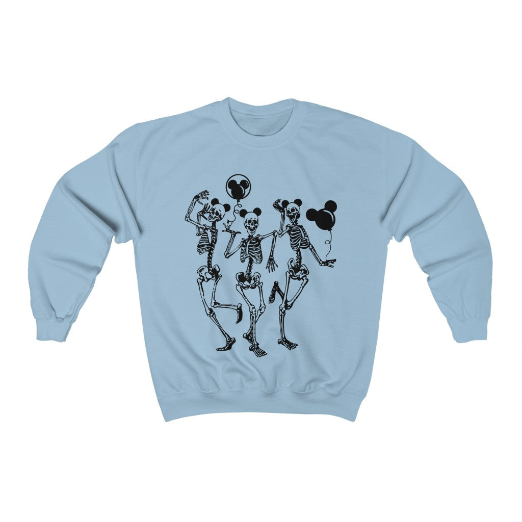 Dancing Skeletons Disney Ears Crewneck Sweatshirt (Multiple Colors)