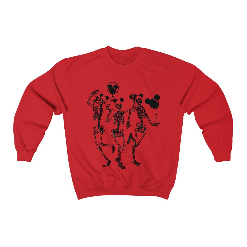 Dancing Skeletons Disney Ears Crewneck Sweatshirt (Multiple Colors)