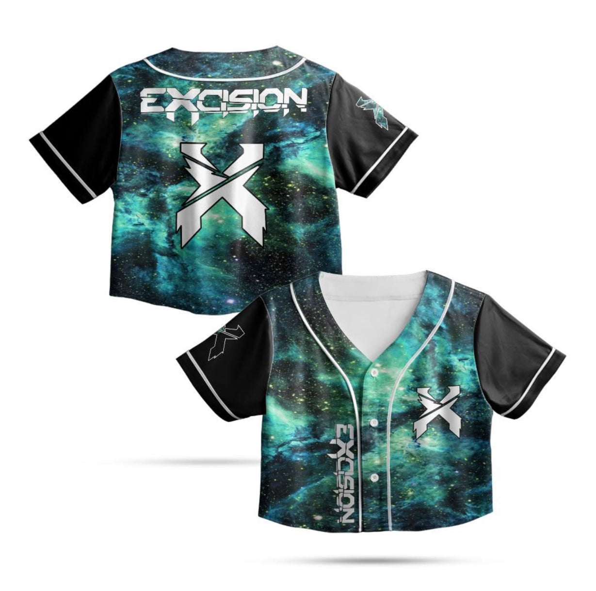 Excision Crop Jersey (Blue/Green Galaxy)