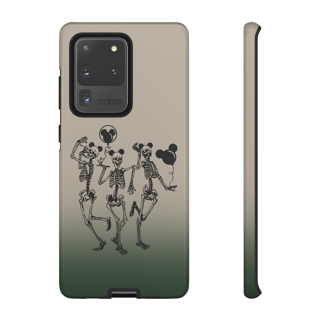 Dancing Skeletons With Ears Phone Case (Tough, Multiple Sizes)
