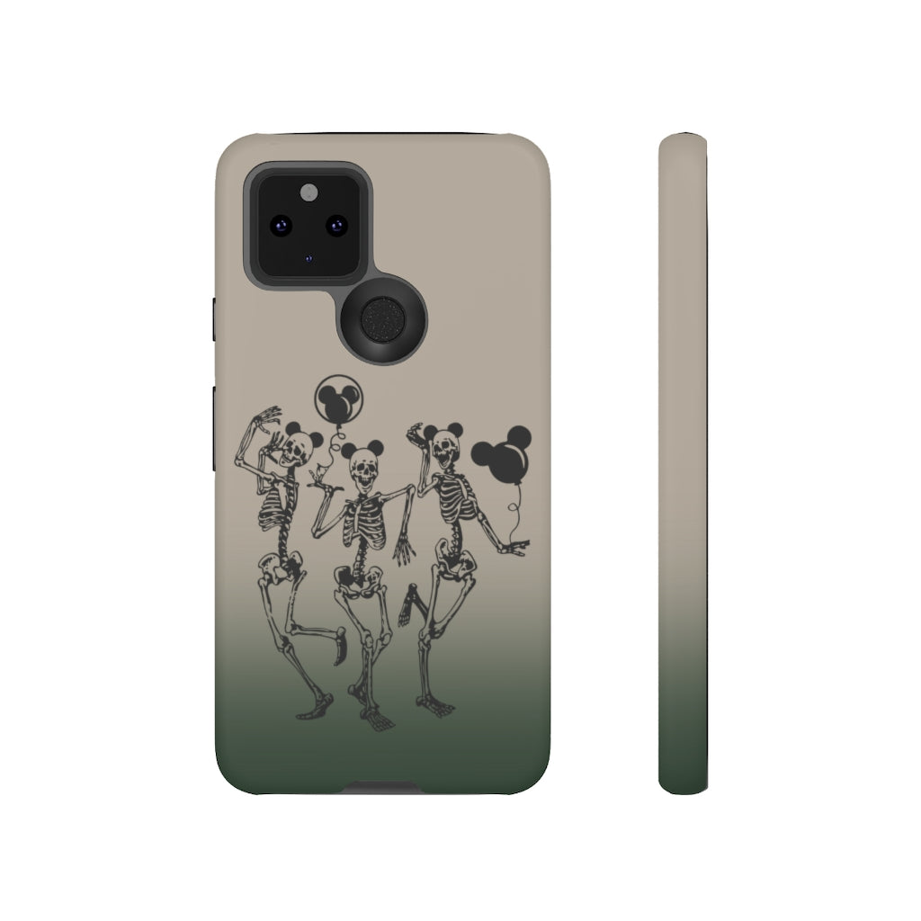 Dancing Skeletons With Ears Phone Case (Tough, Multiple Sizes)