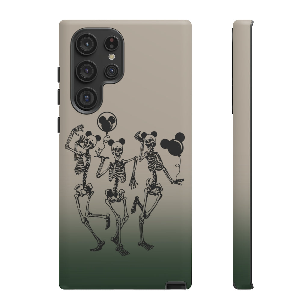 Dancing Skeletons With Ears Phone Case (Tough, Multiple Sizes)