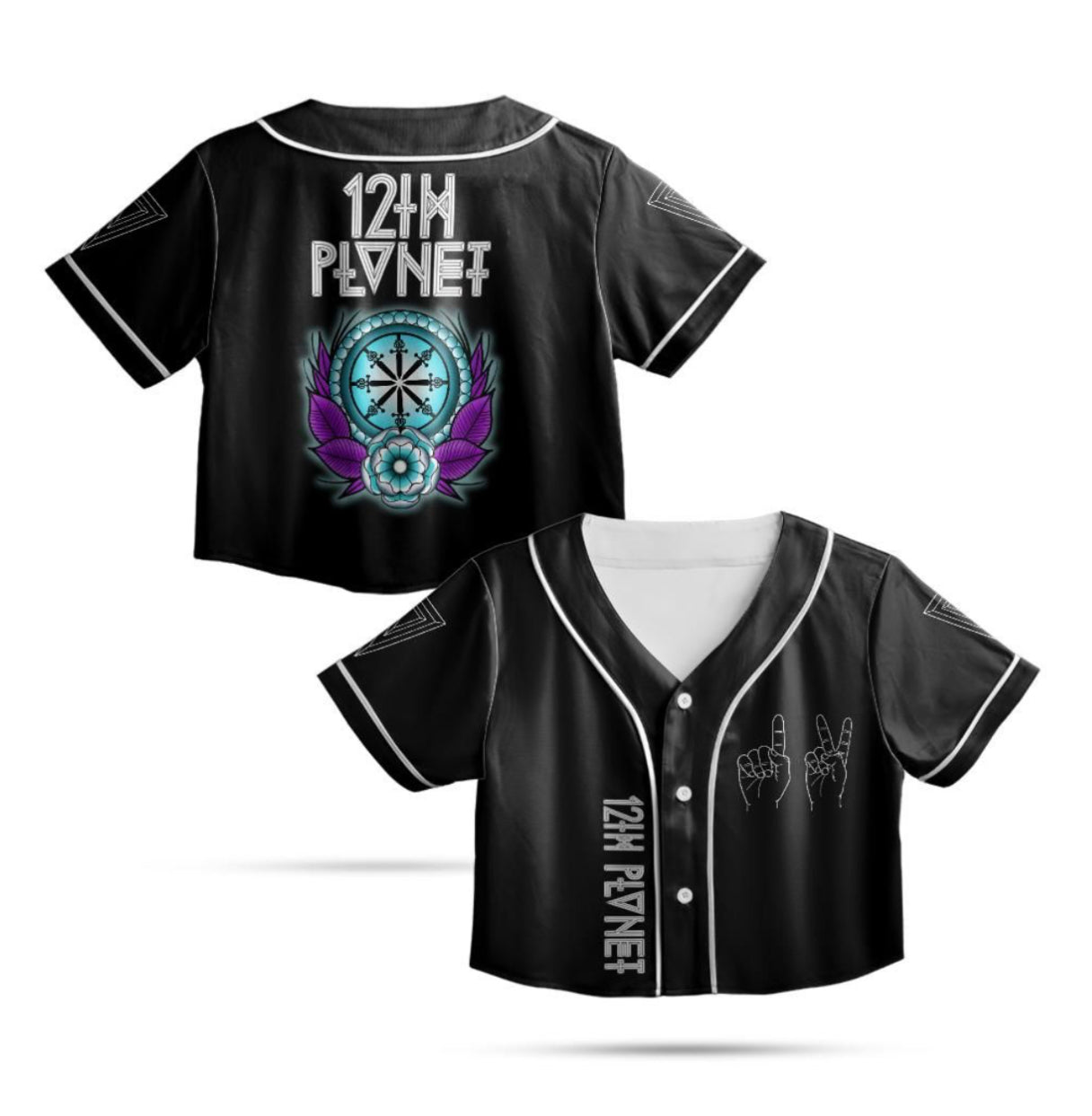 12th Planet Crop Jersey (Black)
