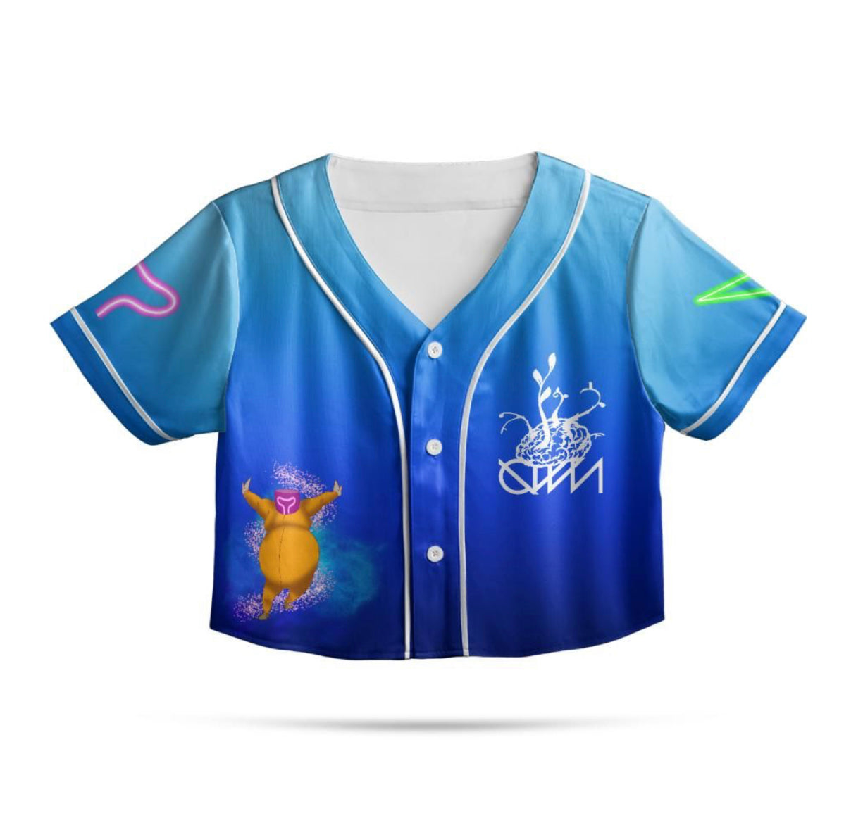 Ganja White Night Crop Jersey (Blue)