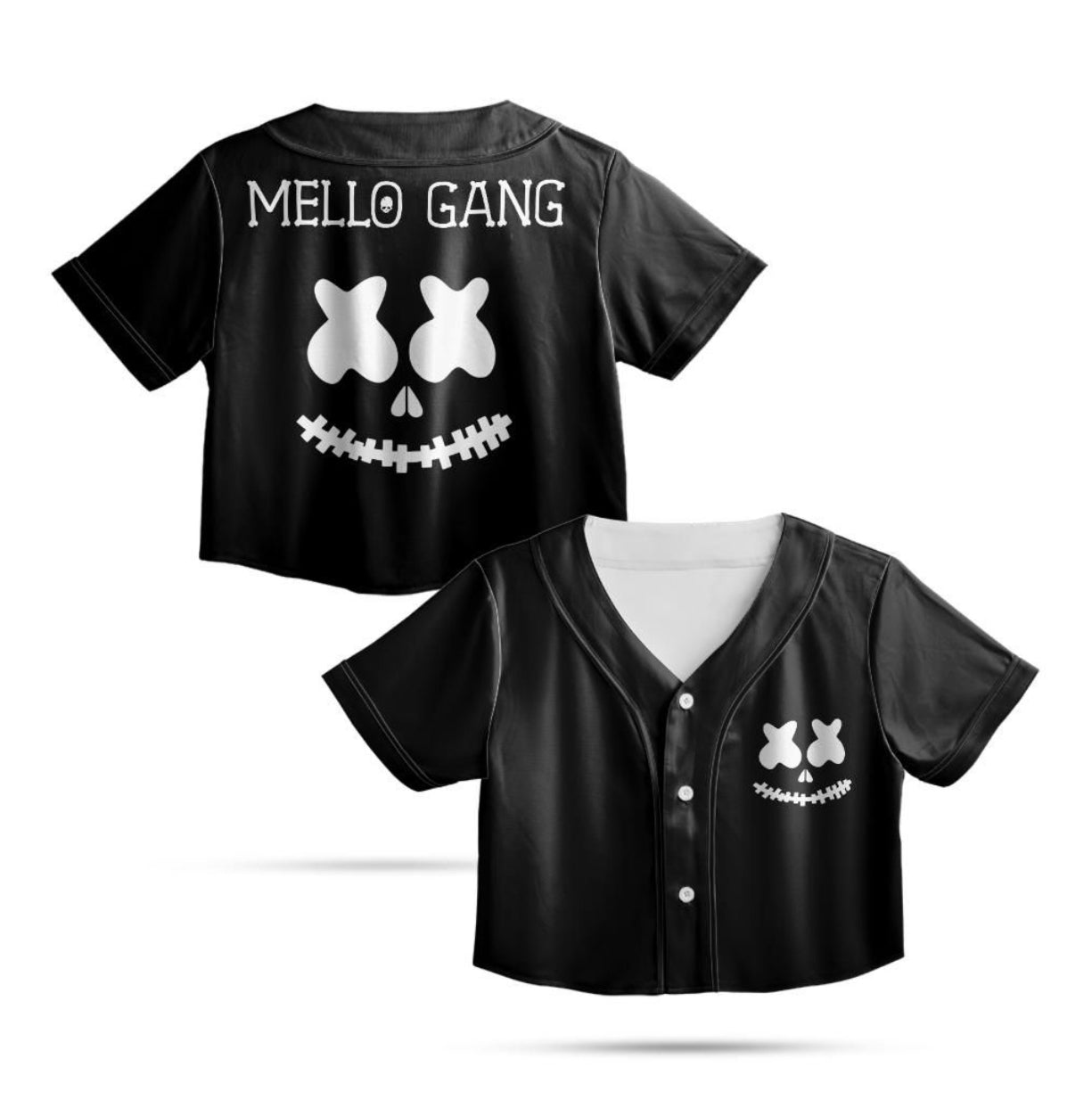 Marshmello Skeleton Crop Jersey (Black)