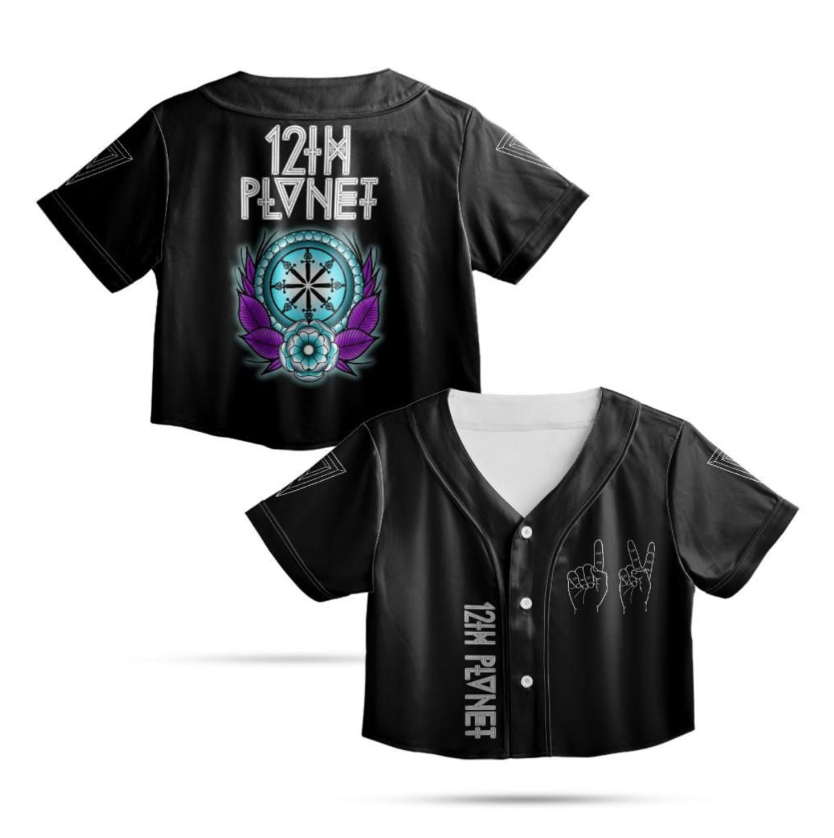 12th Planet Crop Jersey (Black)