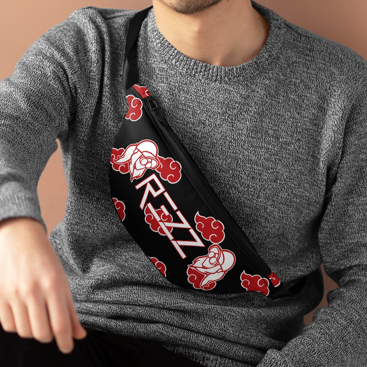 Rezz x Naruto Fanny Pack (White/Red)