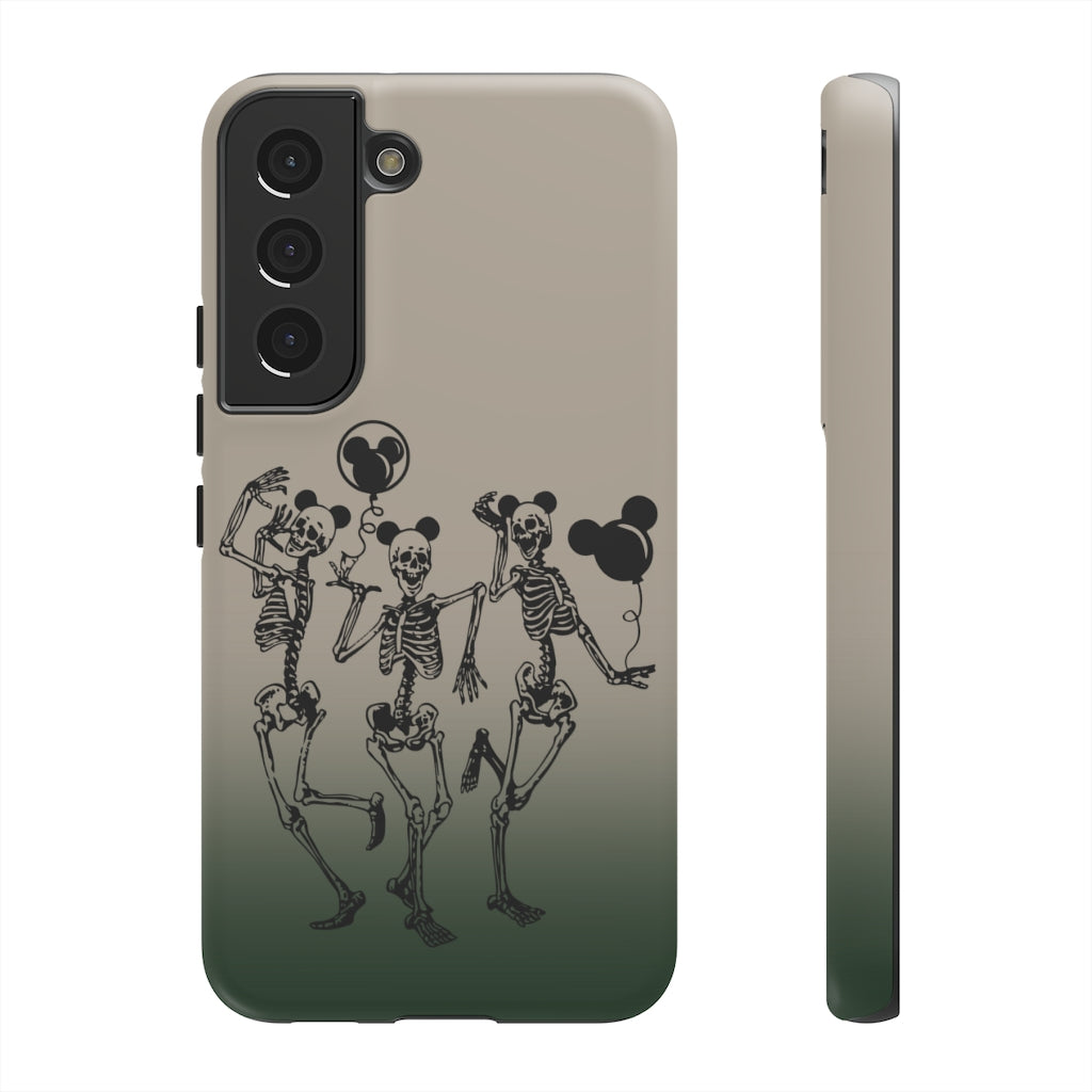Dancing Skeletons With Ears Phone Case (Tough, Multiple Sizes)