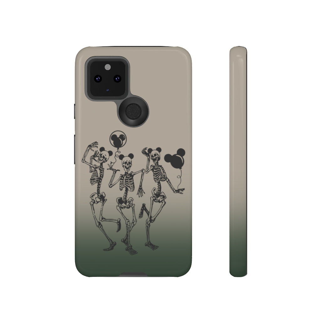 Dancing Skeletons With Ears Phone Case (Tough, Multiple Sizes)