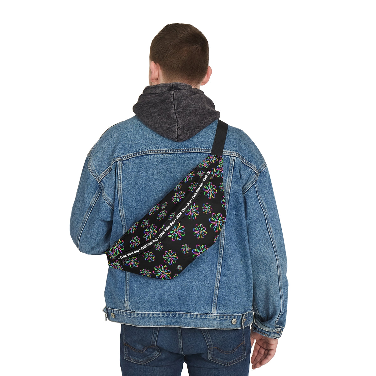 Neon Daisy/Plur Vibes Only Large Fanny Pack