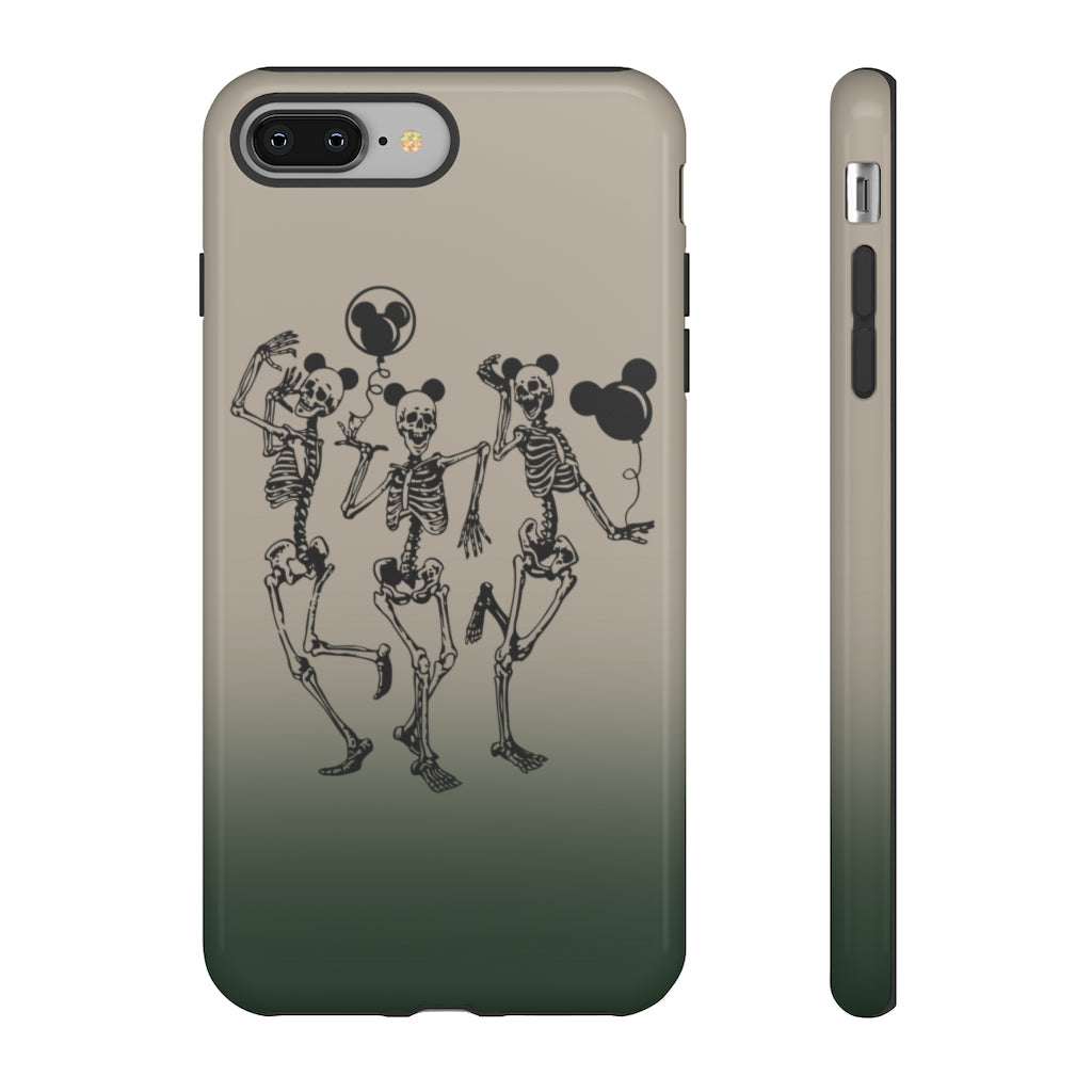 Dancing Skeletons With Ears Phone Case (Tough, Multiple Sizes)