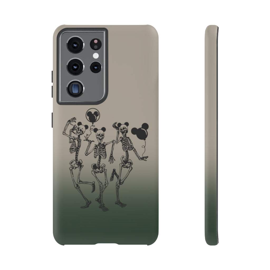 Dancing Skeletons With Ears Phone Case (Tough, Multiple Sizes)