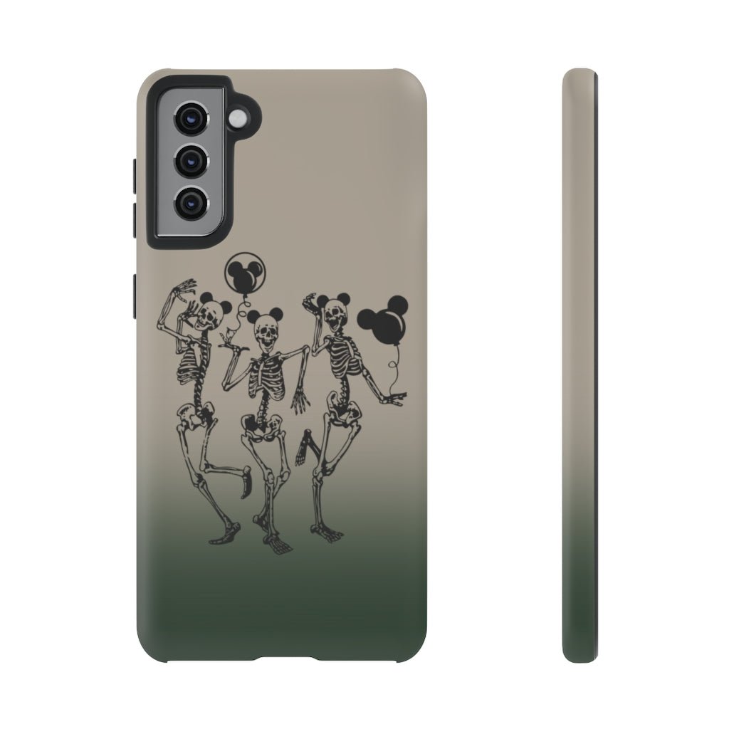 Dancing Skeletons With Ears Phone Case (Tough, Multiple Sizes)