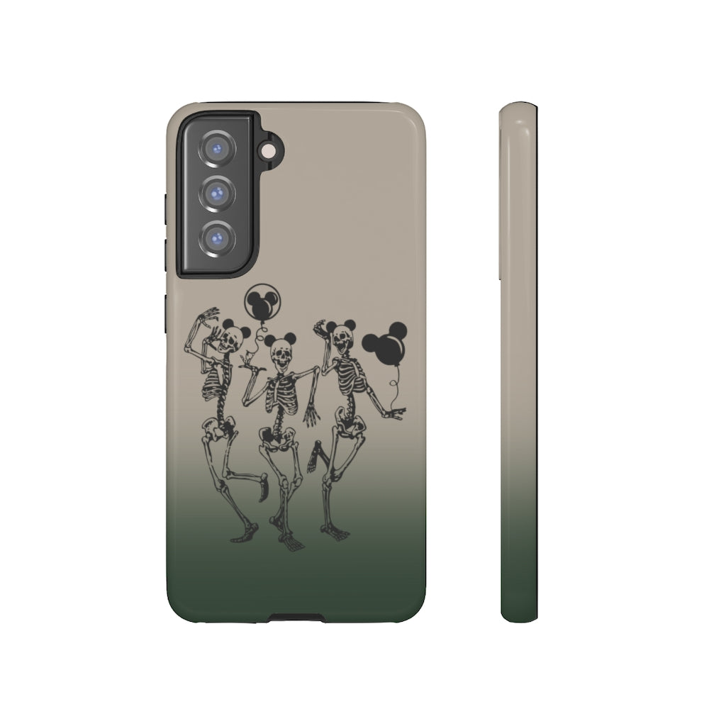 Dancing Skeletons With Ears Phone Case (Tough, Multiple Sizes)