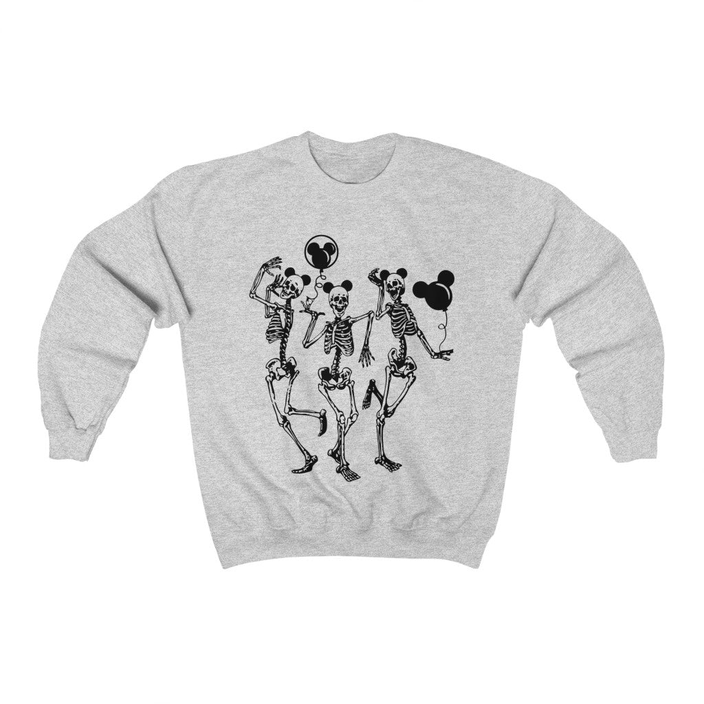 Dancing Skeletons Disney Ears Crewneck Sweatshirt (Multiple Colors)