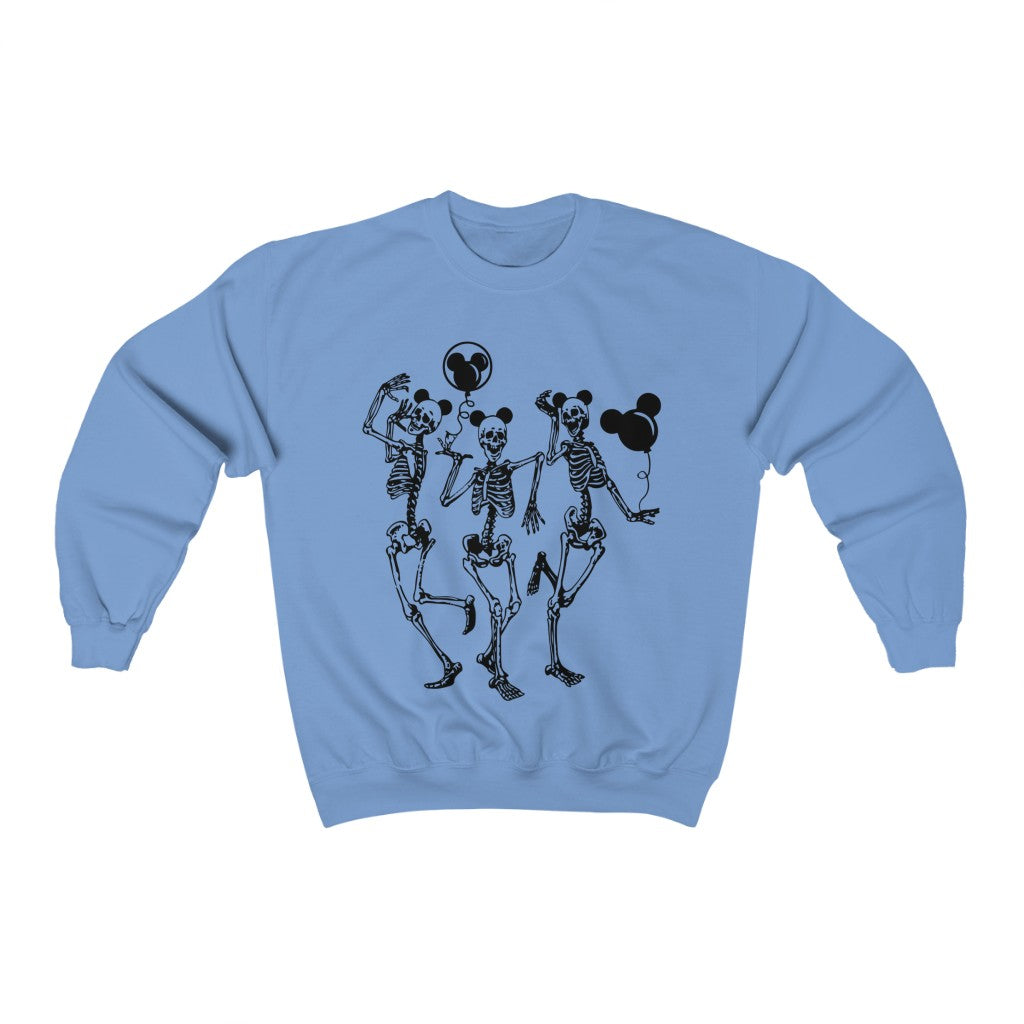 Dancing Skeletons Disney Ears Crewneck Sweatshirt (Multiple Colors)