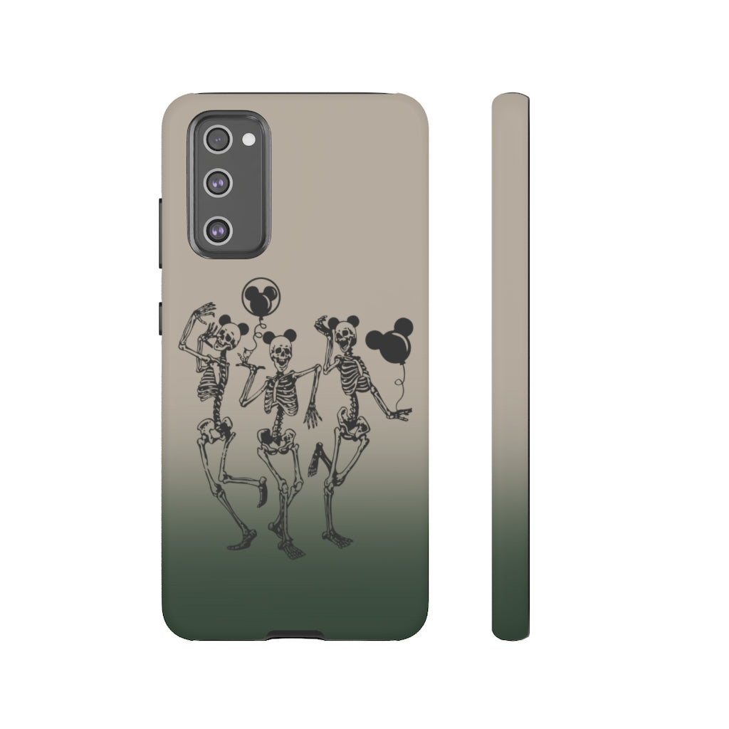 Dancing Skeletons With Ears Phone Case (Tough, Multiple Sizes)