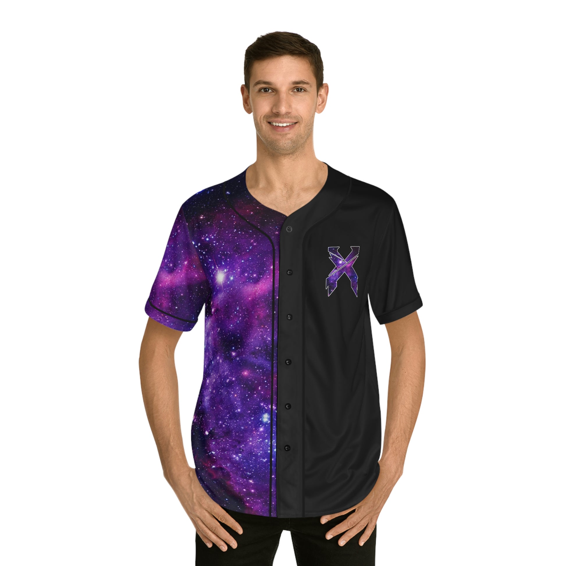 Excision red and blue galactic split rave jersey for Edm festivals - Rave  Jersey