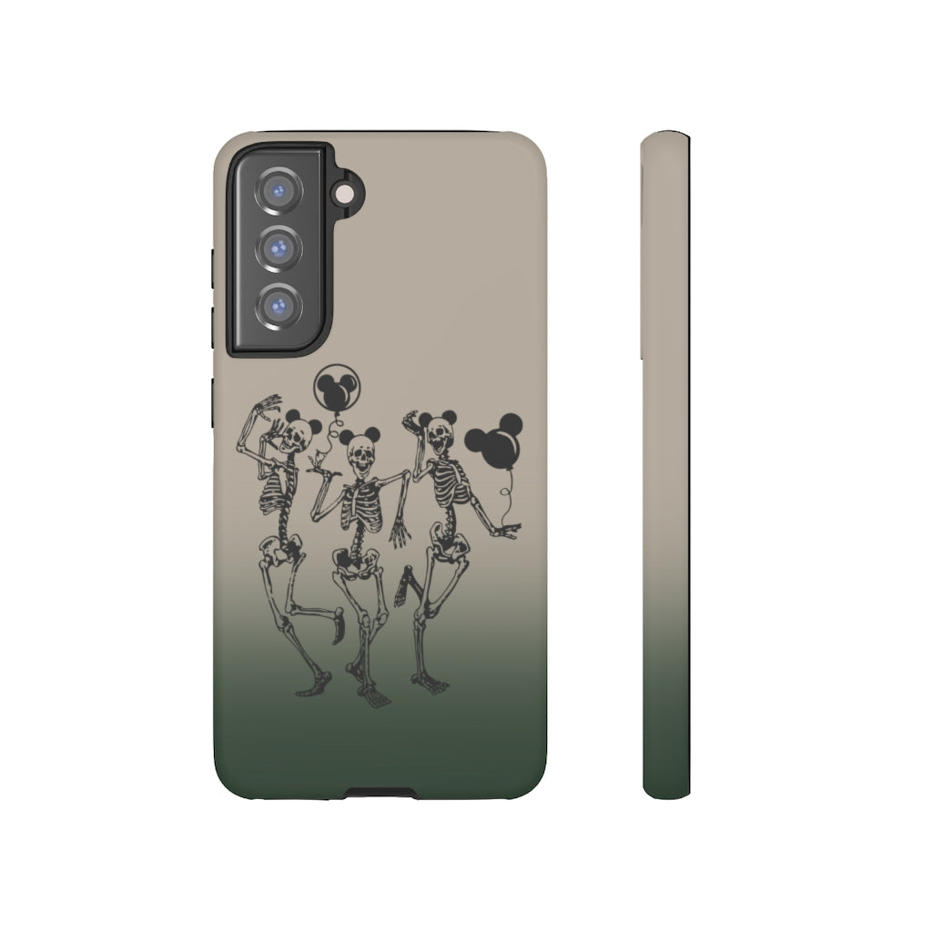 Dancing Skeletons With Ears Phone Case (Tough, Multiple Sizes)