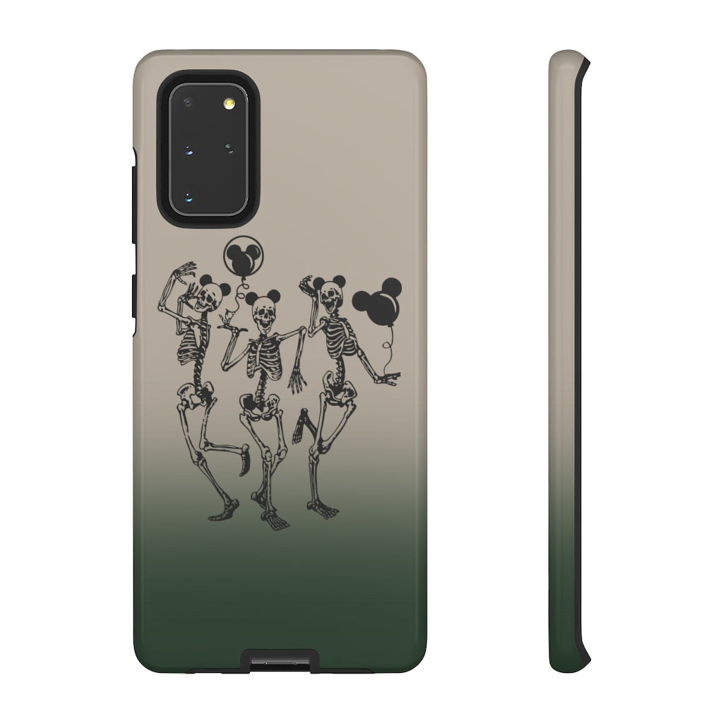 Dancing Skeletons With Ears Phone Case (Tough, Multiple Sizes)