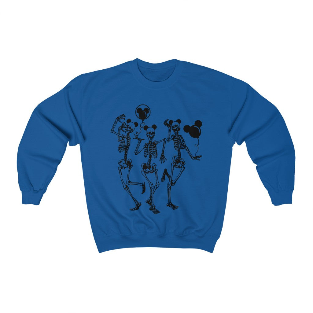 Dancing Skeletons Disney Ears Crewneck Sweatshirt (Multiple Colors)