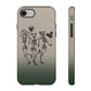 Dancing Skeletons With Ears Phone Case (Tough, Multiple Sizes)