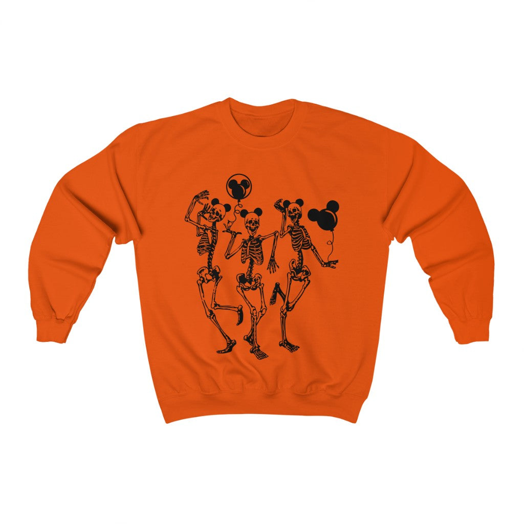 Dancing Skeletons Disney Ears Crewneck Sweatshirt (Multiple Colors)