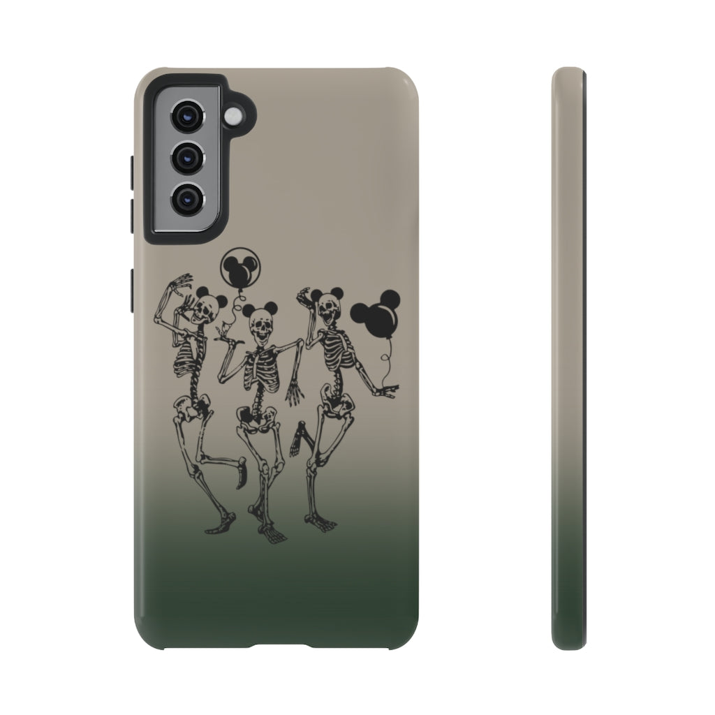 Dancing Skeletons With Ears Phone Case (Tough, Multiple Sizes)