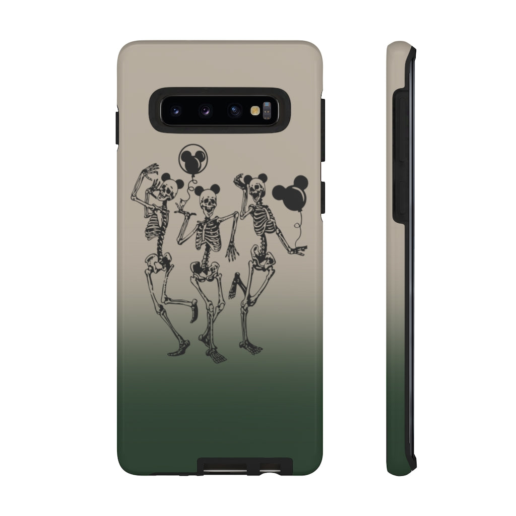 Dancing Skeletons With Ears Phone Case (Tough, Multiple Sizes)