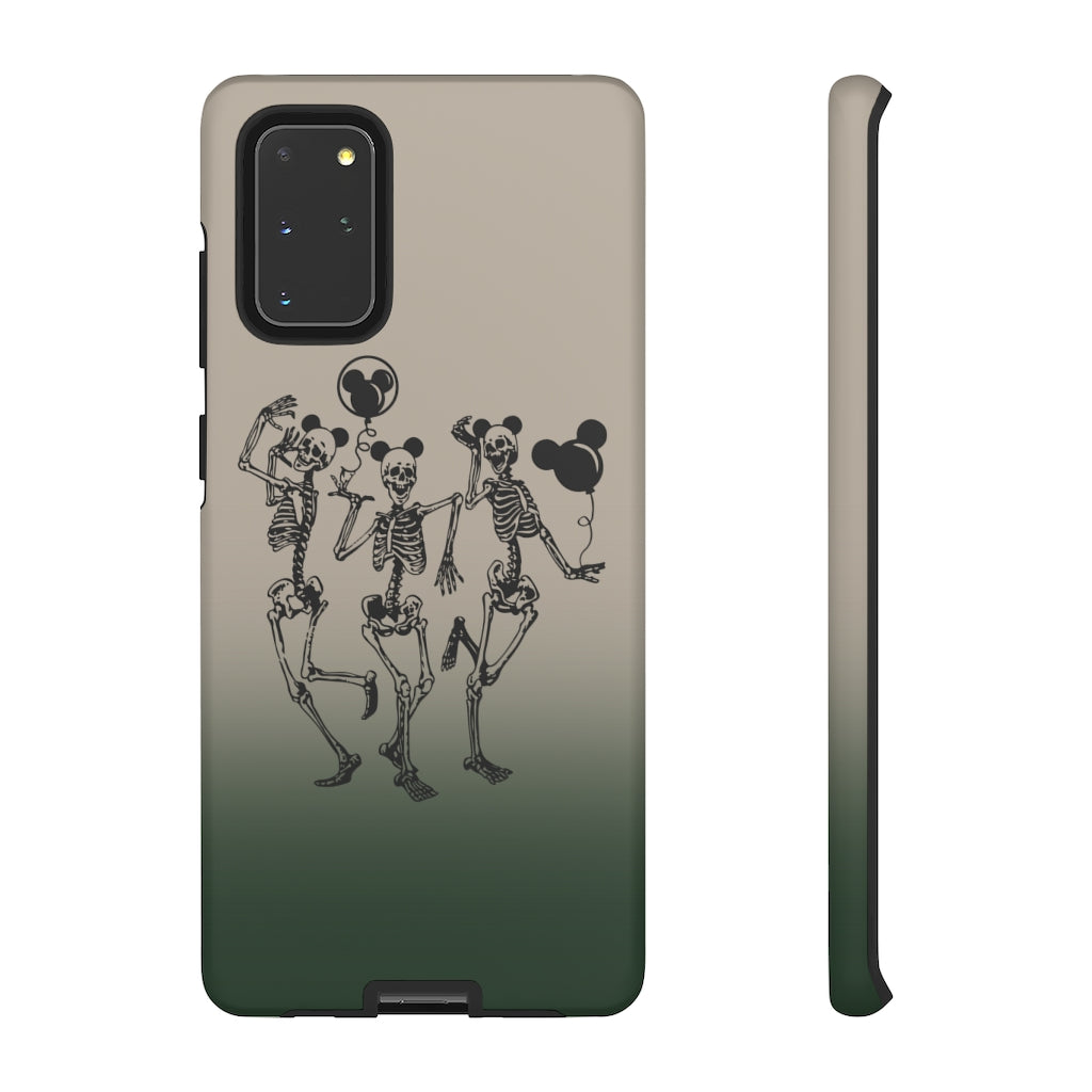 Dancing Skeletons With Ears Phone Case (Tough, Multiple Sizes)