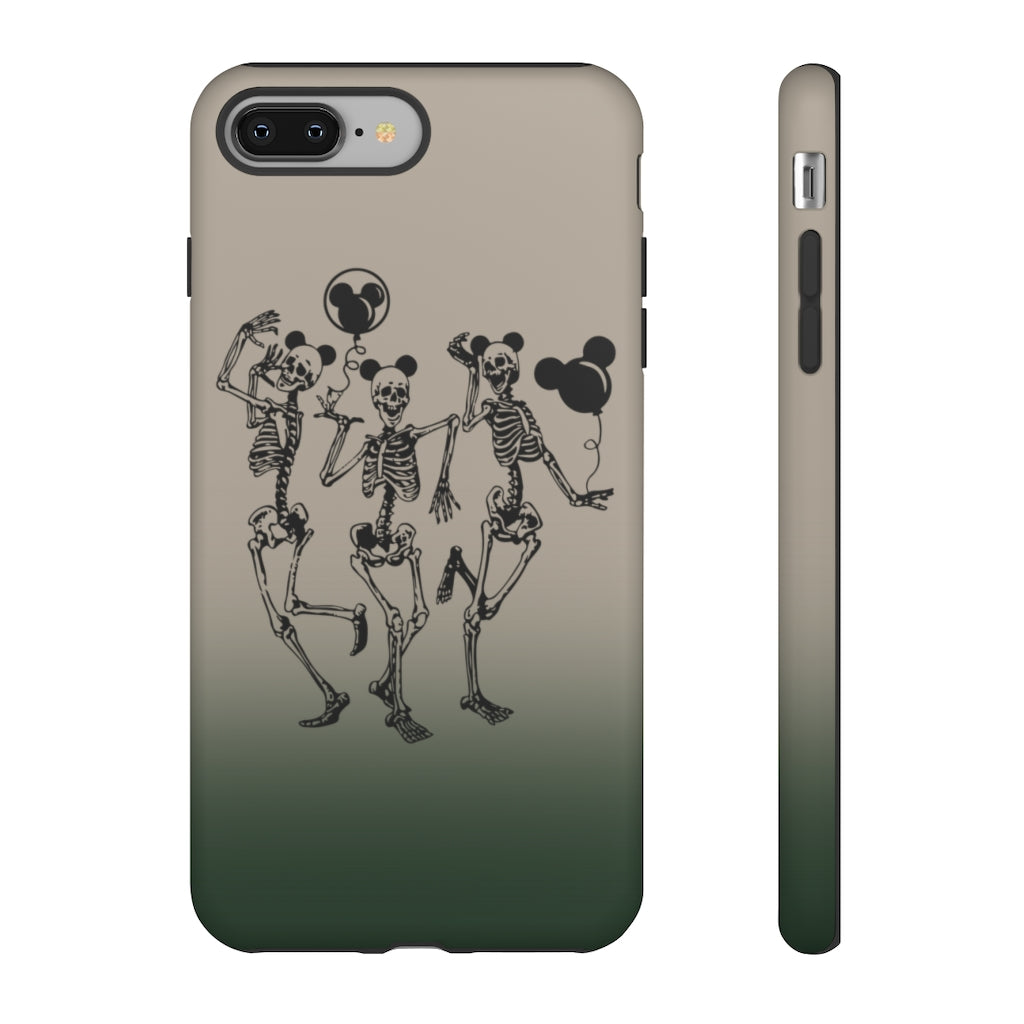 Dancing Skeletons With Ears Phone Case (Tough, Multiple Sizes)