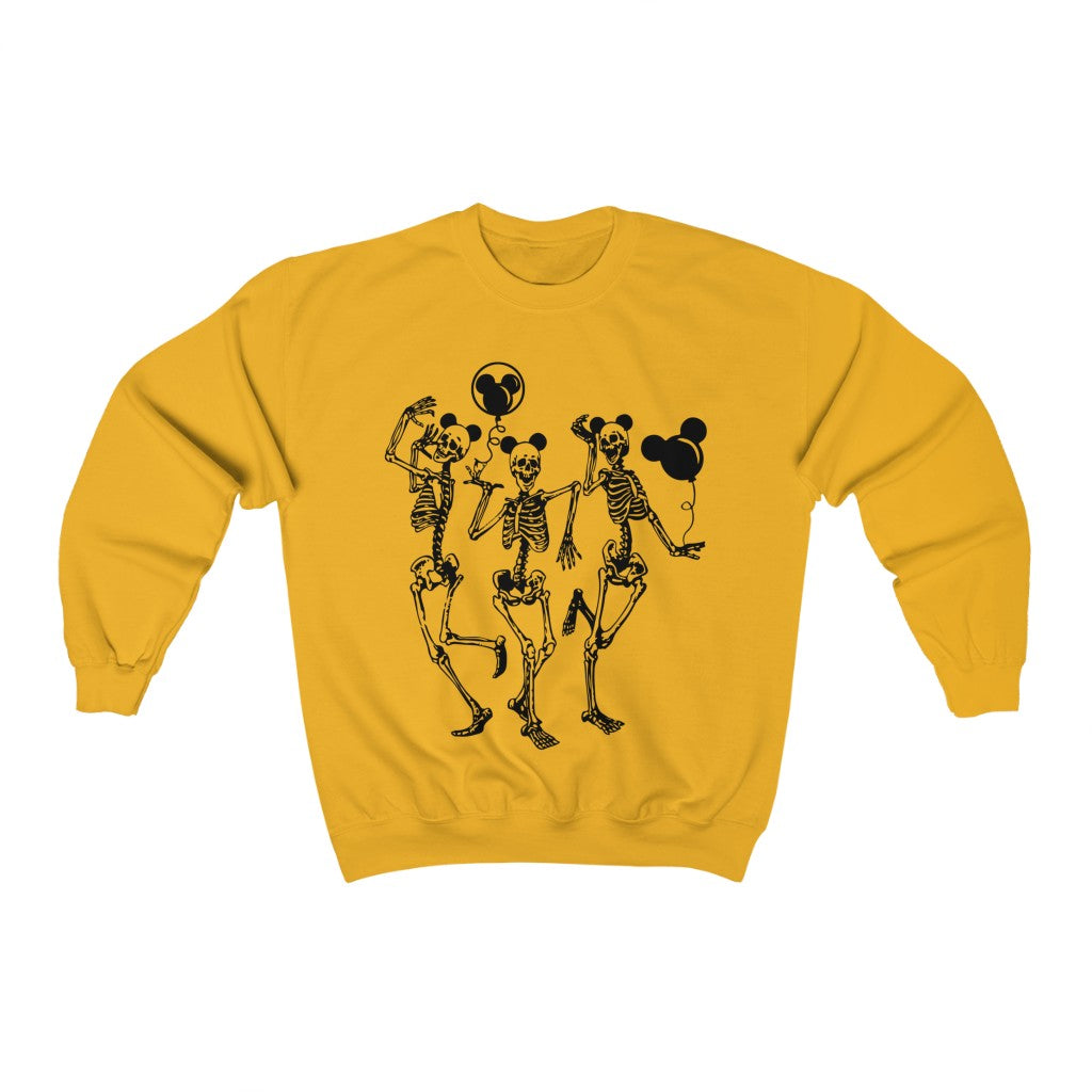 Dancing Skeletons Disney Ears Crewneck Sweatshirt (Multiple Colors)