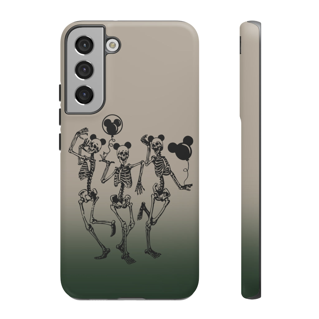 Dancing Skeletons With Ears Phone Case (Tough, Multiple Sizes)