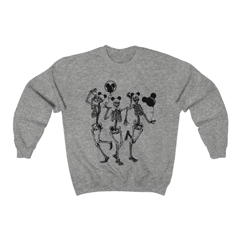 Dancing Skeletons Disney Ears Crewneck Sweatshirt (Multiple Colors)